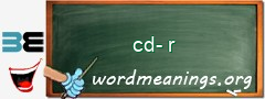 WordMeaning blackboard for cd-r